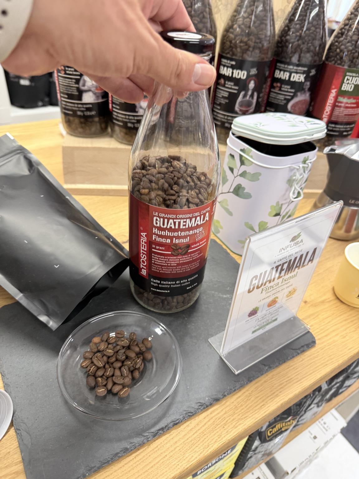 Caffè Guatemala Huehuetenango Finca Isnul in grani al banco di INFUSA