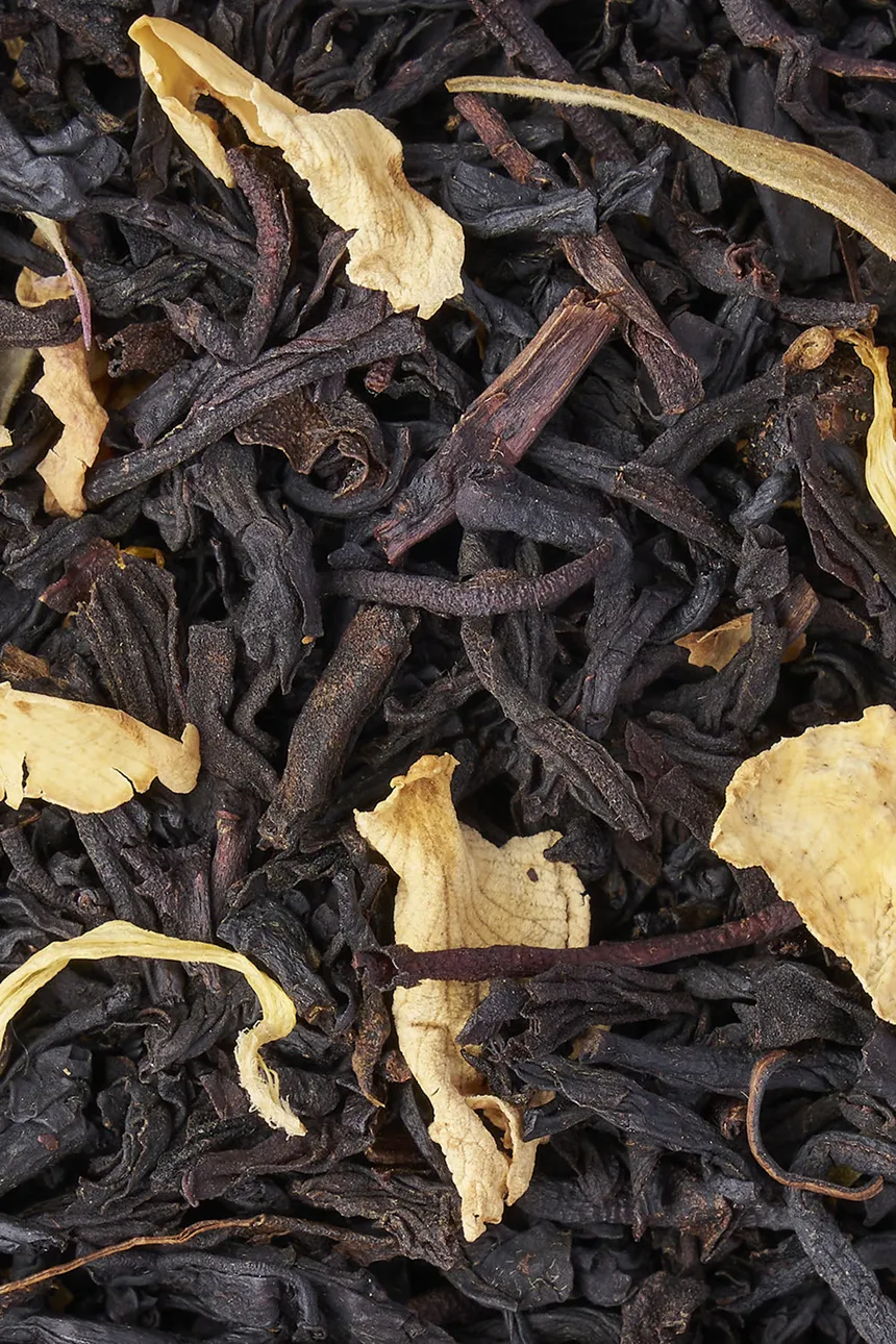 Tè nero in foglie con petali della miscela Il Mistero della Venere
